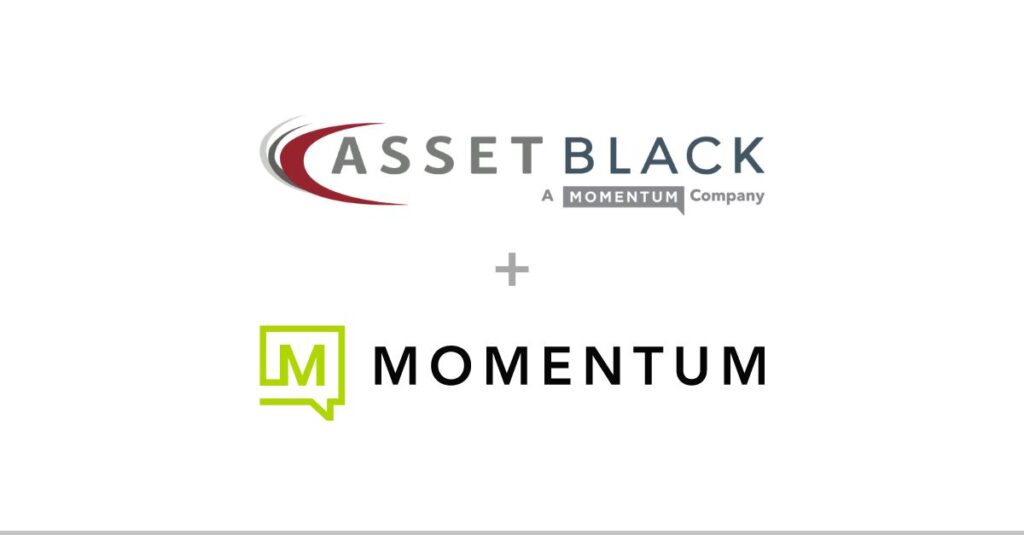 Momentum and Asset Black logos