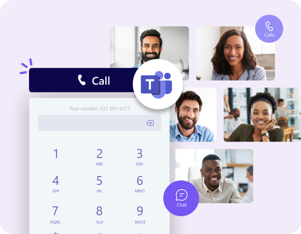 UI layout of Microsoft Teams phone system on mobile