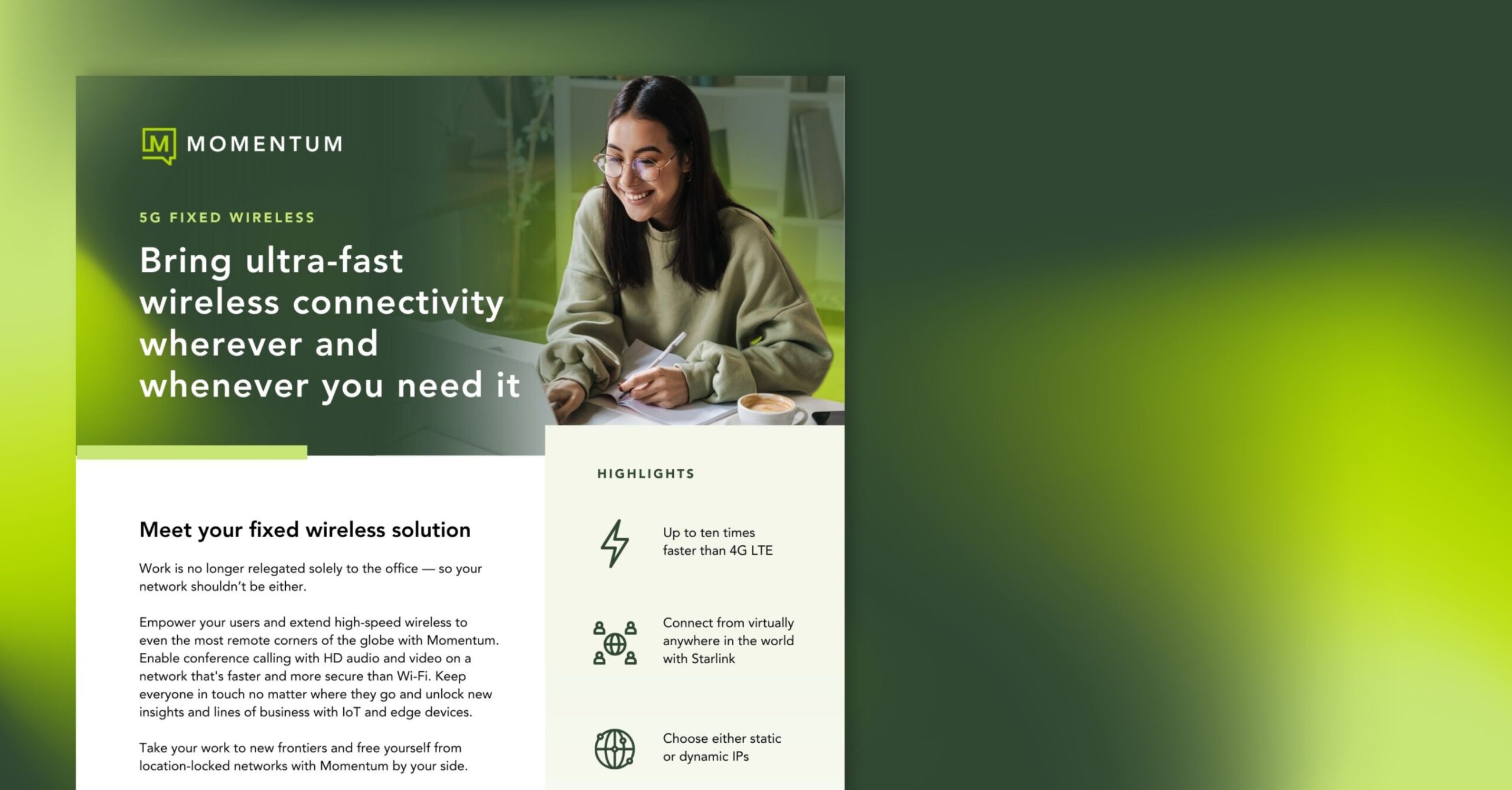 5G Fixed Wireless Datasheet