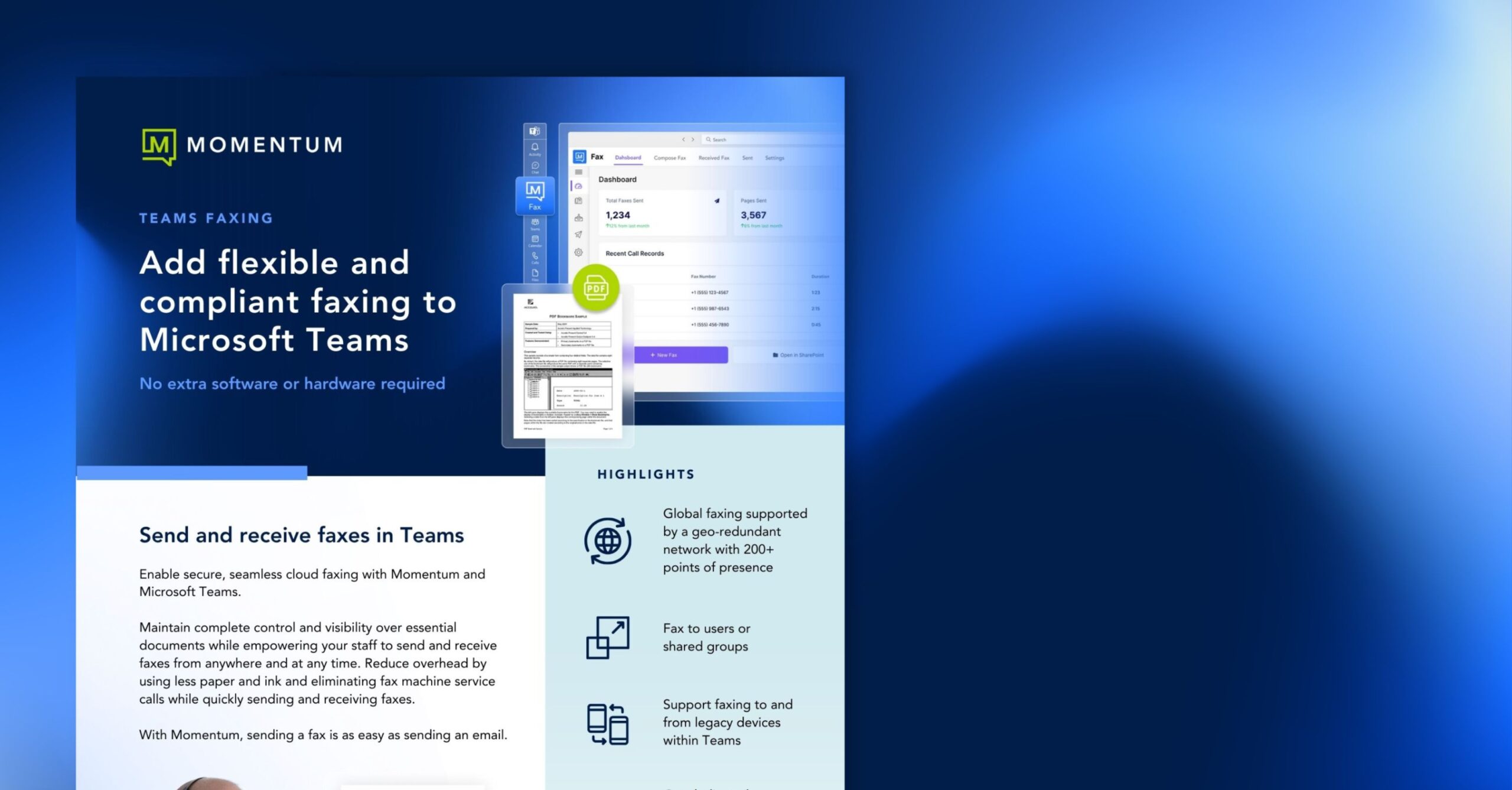 Teams Faxing Datasheet