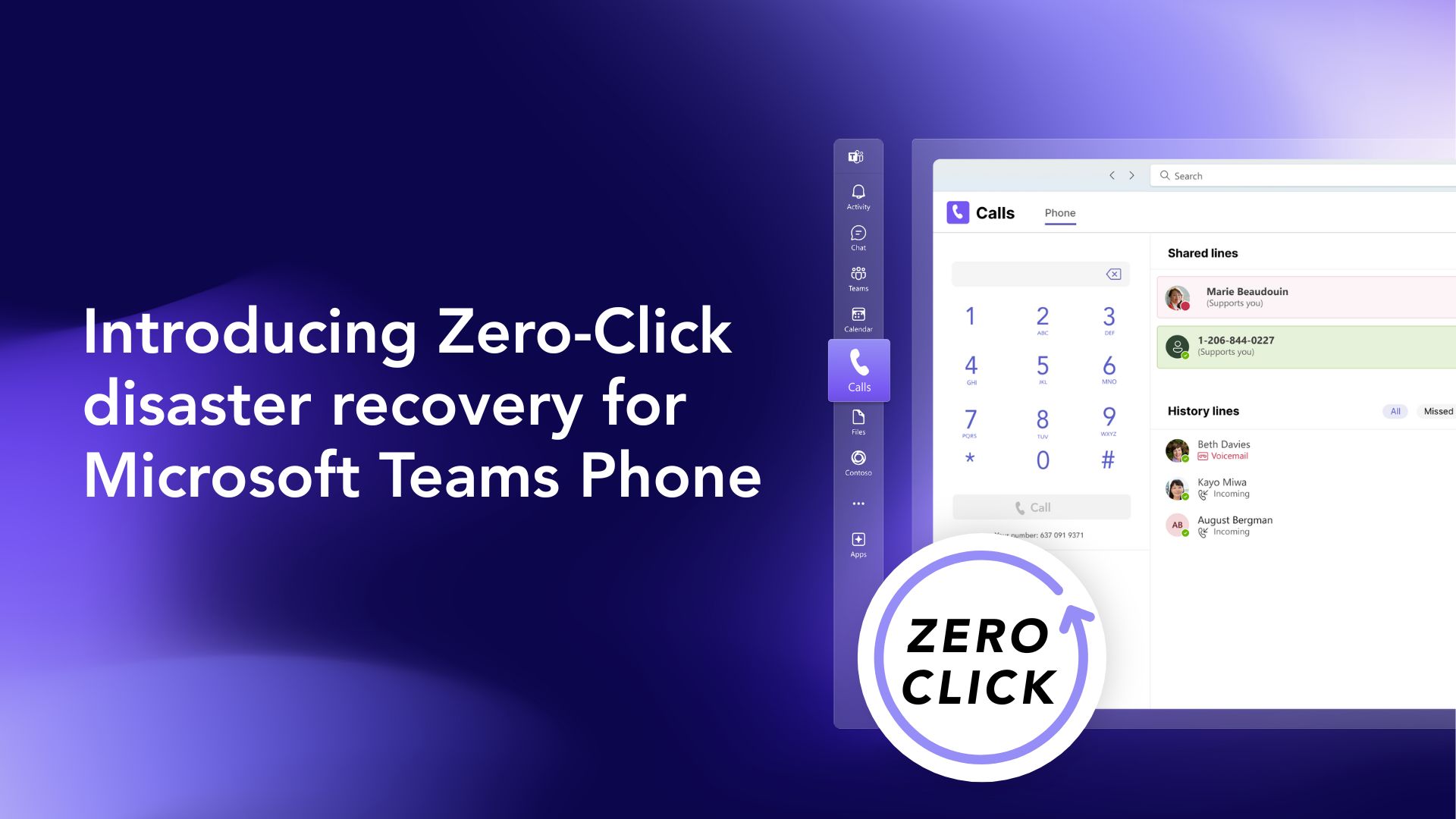 Snippet image showing the new Microsoft Teams Phone Zero-Click Disaster Recovery by Momentum.