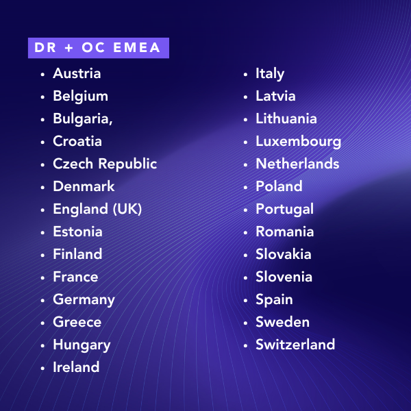 List of 27 European countries Momentum Expanded Microsoft Teams Operator Connect into.